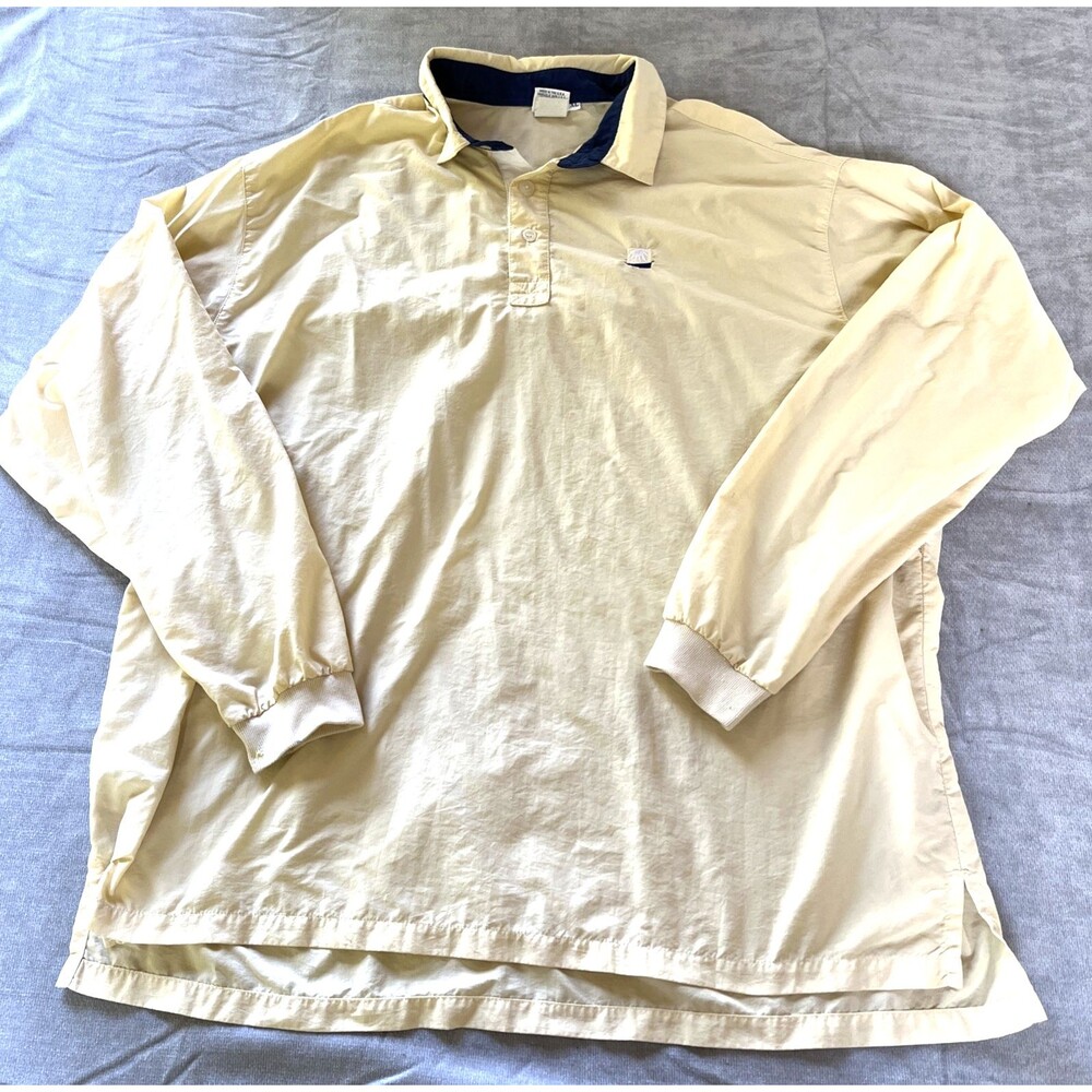 Solumbra Polo Shirt Mens XL Butter Yellow Long Sleeve Cooling Mesh SPF 100+ USA